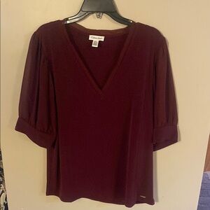 Calvin Klein Women's Burgundy Top
